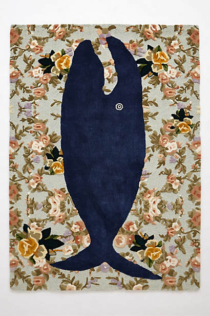 Garden whale rug