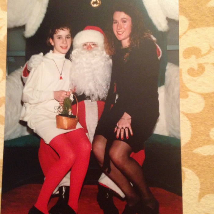 Here is Nettle on Location! Visiting Santa Claus with my wee sister...........