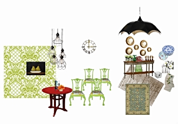The Green Dining Lounge see more of my designs at Olioboard