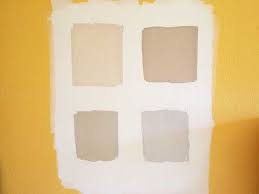 Colour Samples on the painted White Wall. 