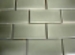 Green Subway Tile, off set pattern. 