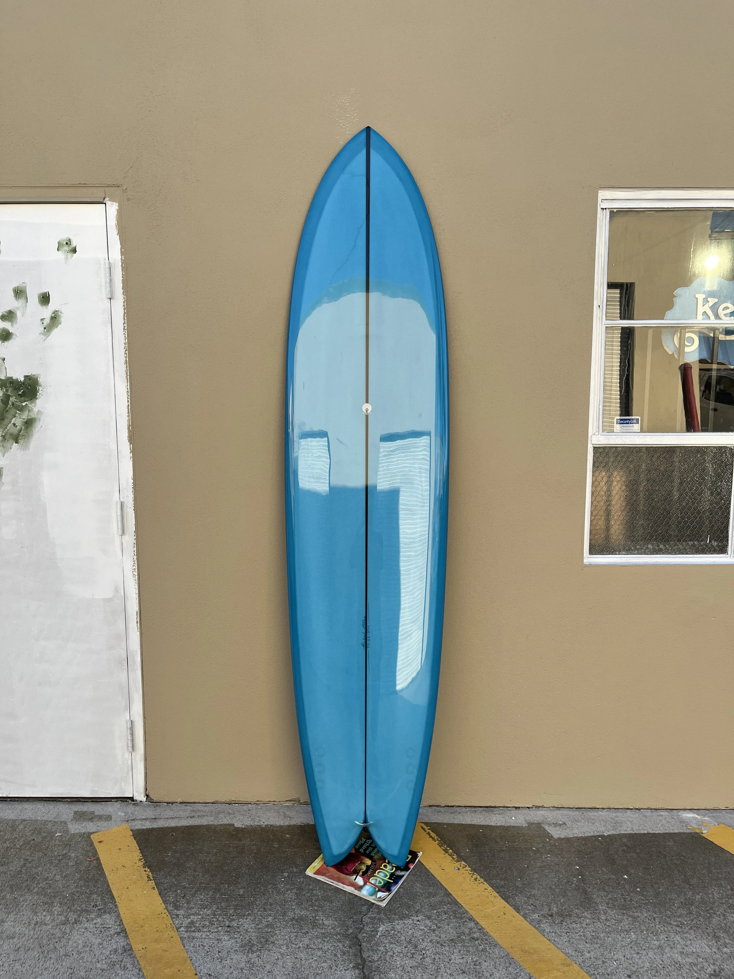 7'11" Drifter blue — Michael Miller Surfboards