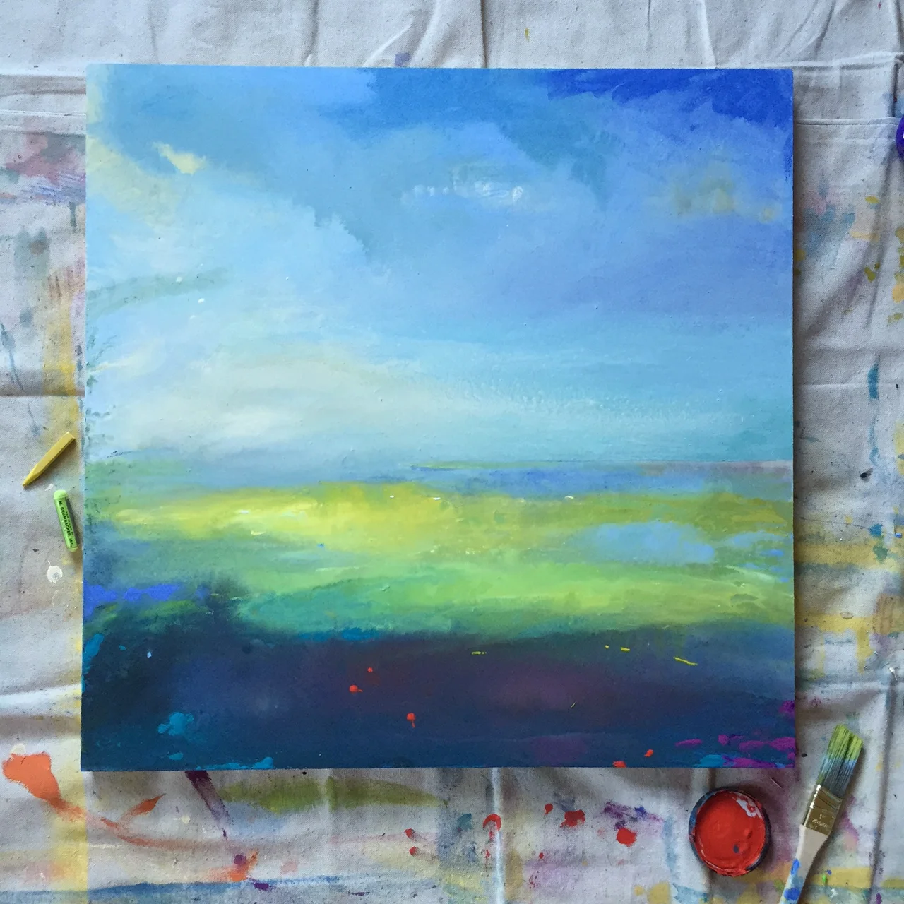 Warmth of the Sun, 24"x24" Acrylic on panel