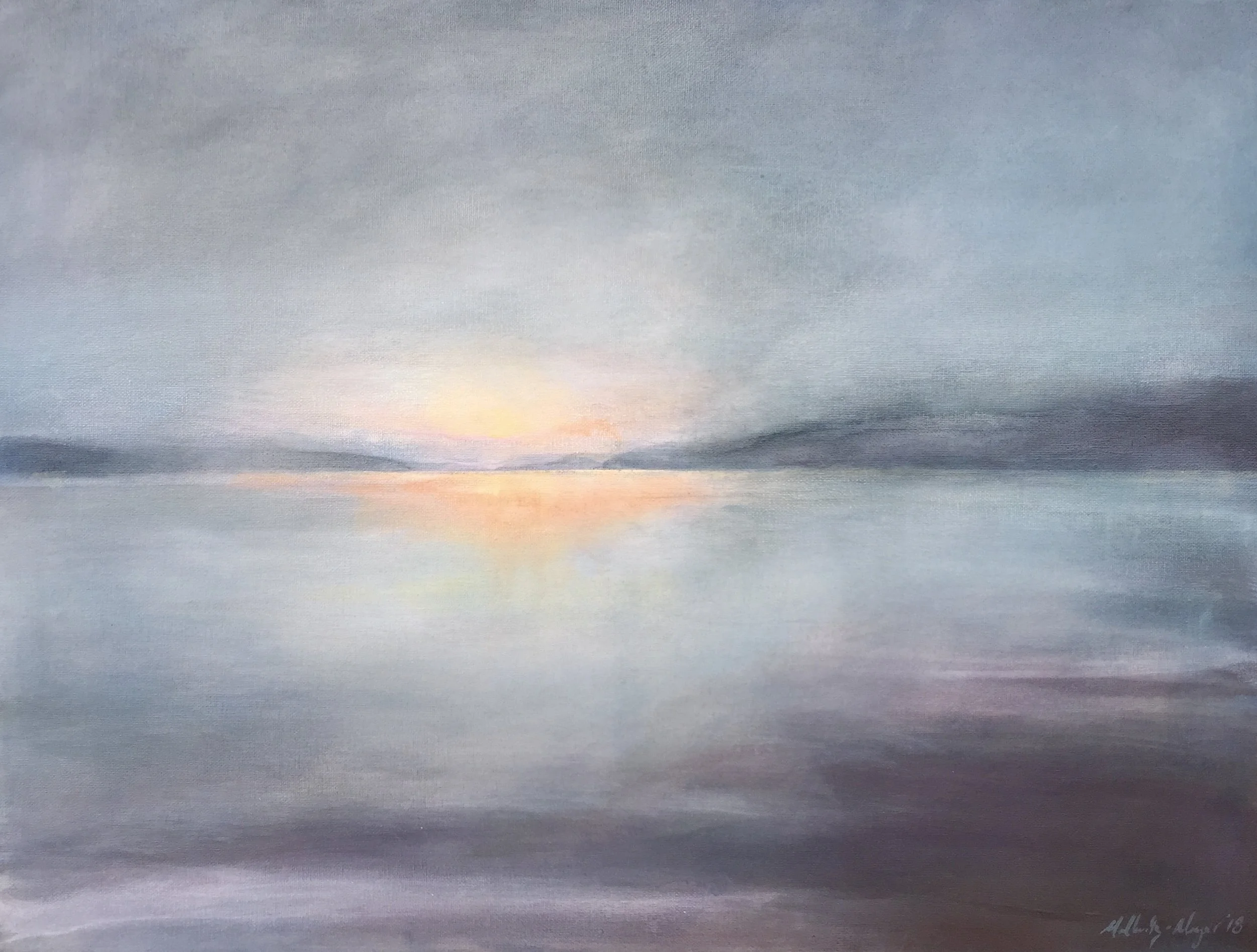 Canandaigua Light, 18"x24", acrylic on canvas