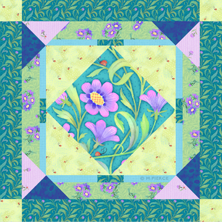 LBB_Quilt Block teal