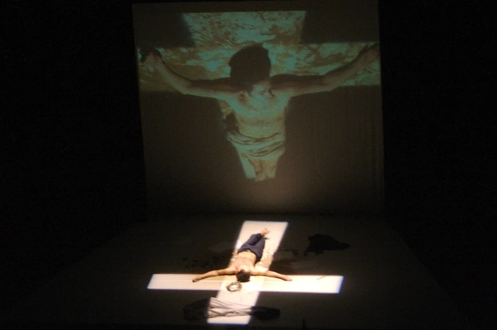 Bigger Than Jesus, by Rick Miller. Design by Beth Kates and Ben Chaisson. In Photo: Rick Miller