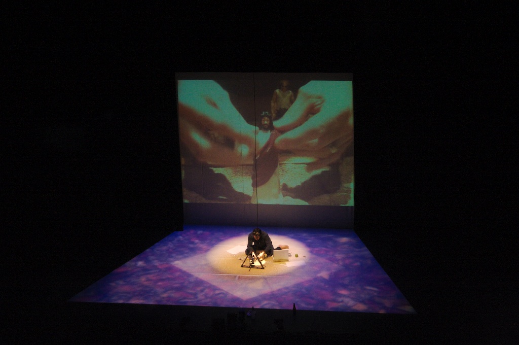 Bigger Than Jesus, by Rick Miller. Design by Beth Kates and Ben Chaisson. In Photo: Rick Miller
