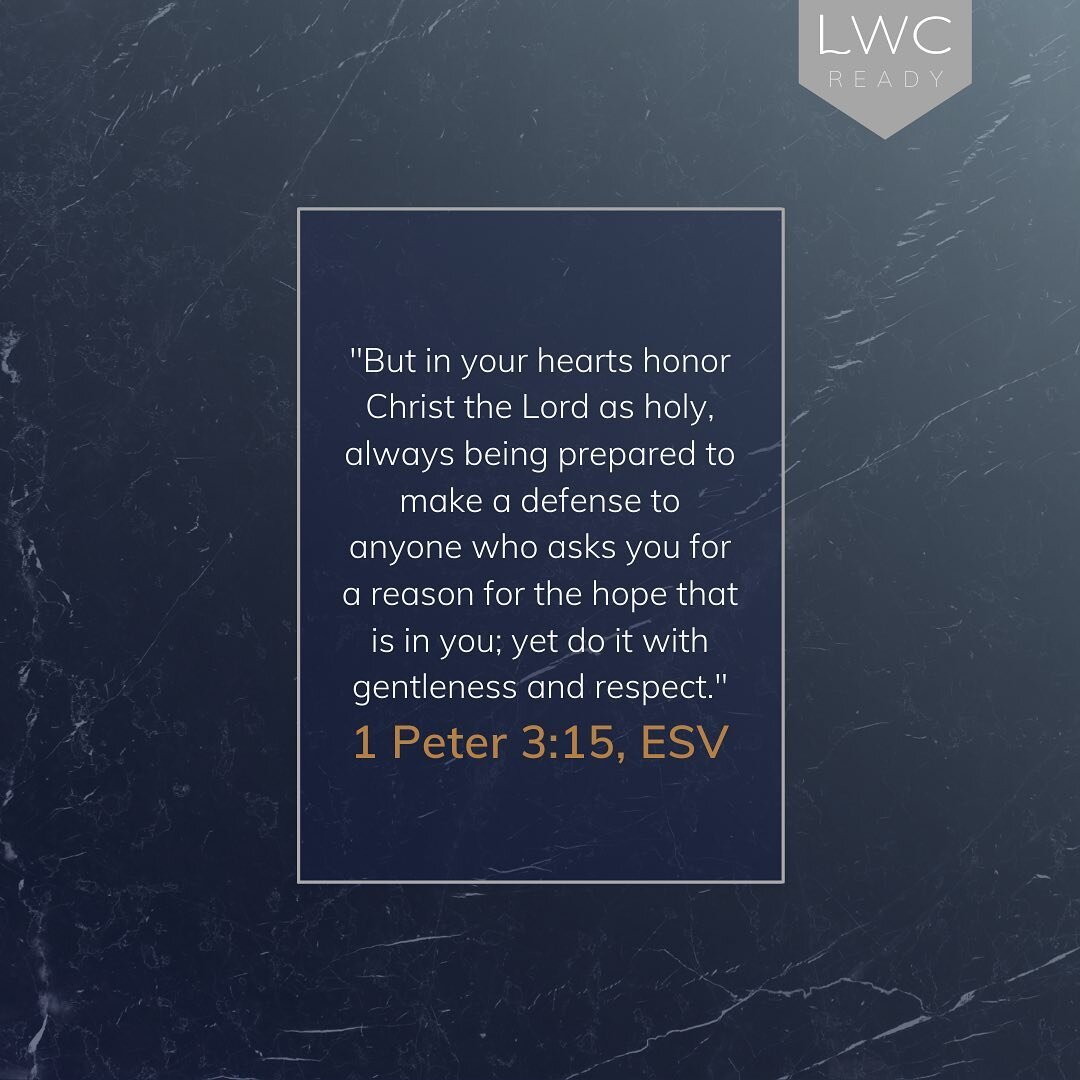Continuing in our new series &ldquo;READY&rdquo; this morning, as we dive into apologetics and learn how to defend the truth of our Lord Jesus with gentleness and respect. 
Download your memory verse phone wallpapers 📱 including this verse here ➡️ h