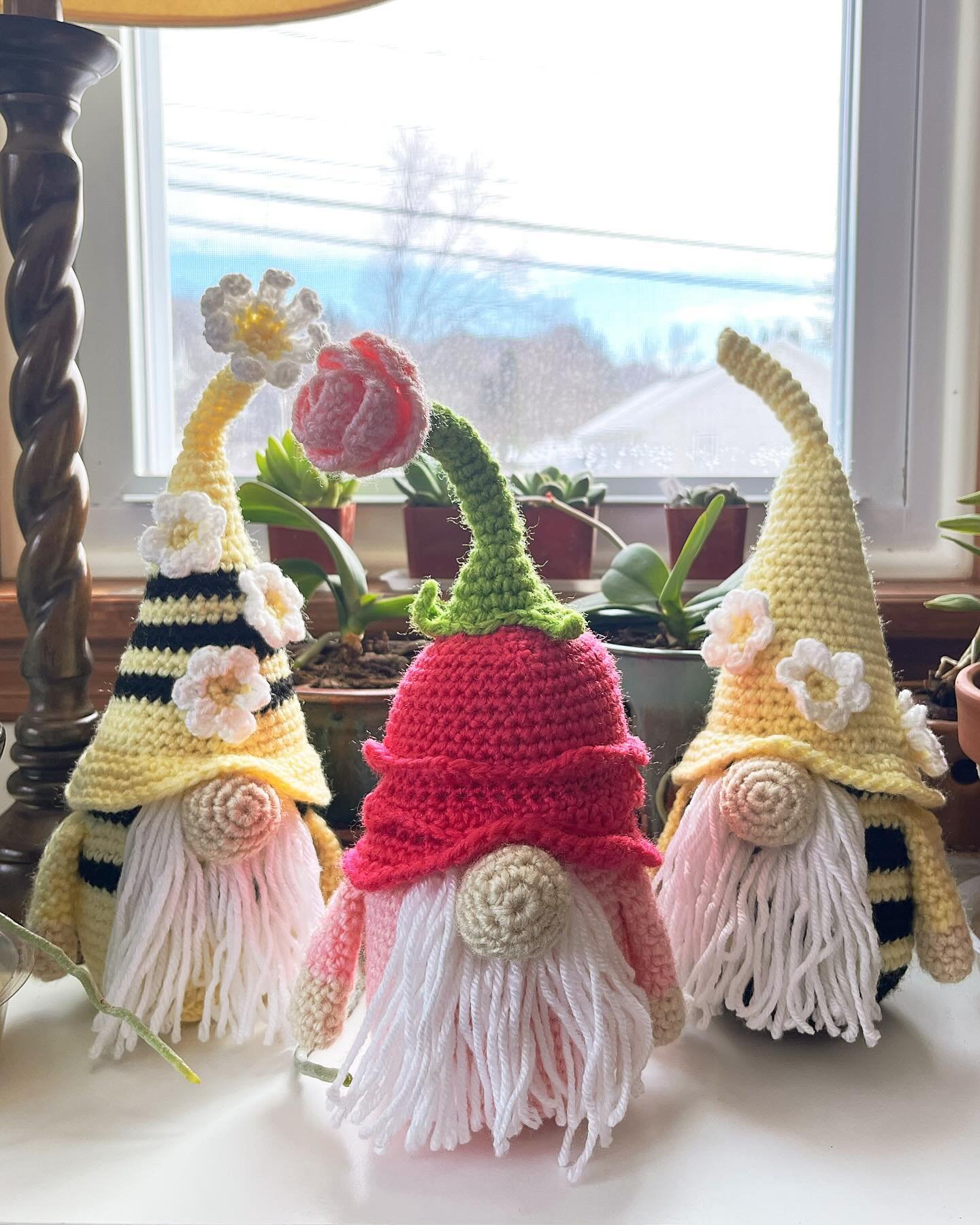 Happy Mother&rsquo;s Day out there to all the amazing moms in our lives. We couldn&rsquo;t do it without you! 
.
Made a few spring flower gnomes and bee gnomes for the gnome loving moms out there. 
.
.
#Handmade #Crochet #Gonk #Gnome #OldLadyStatus