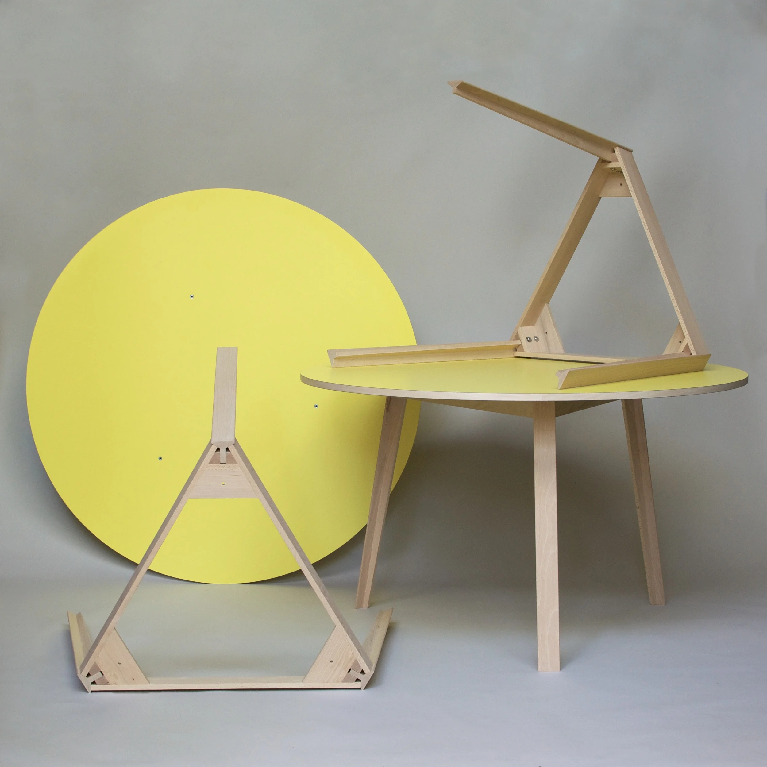 WO circular table July 2014 The first batch of circular tables commissioned by Wolff Olins for their London studios.