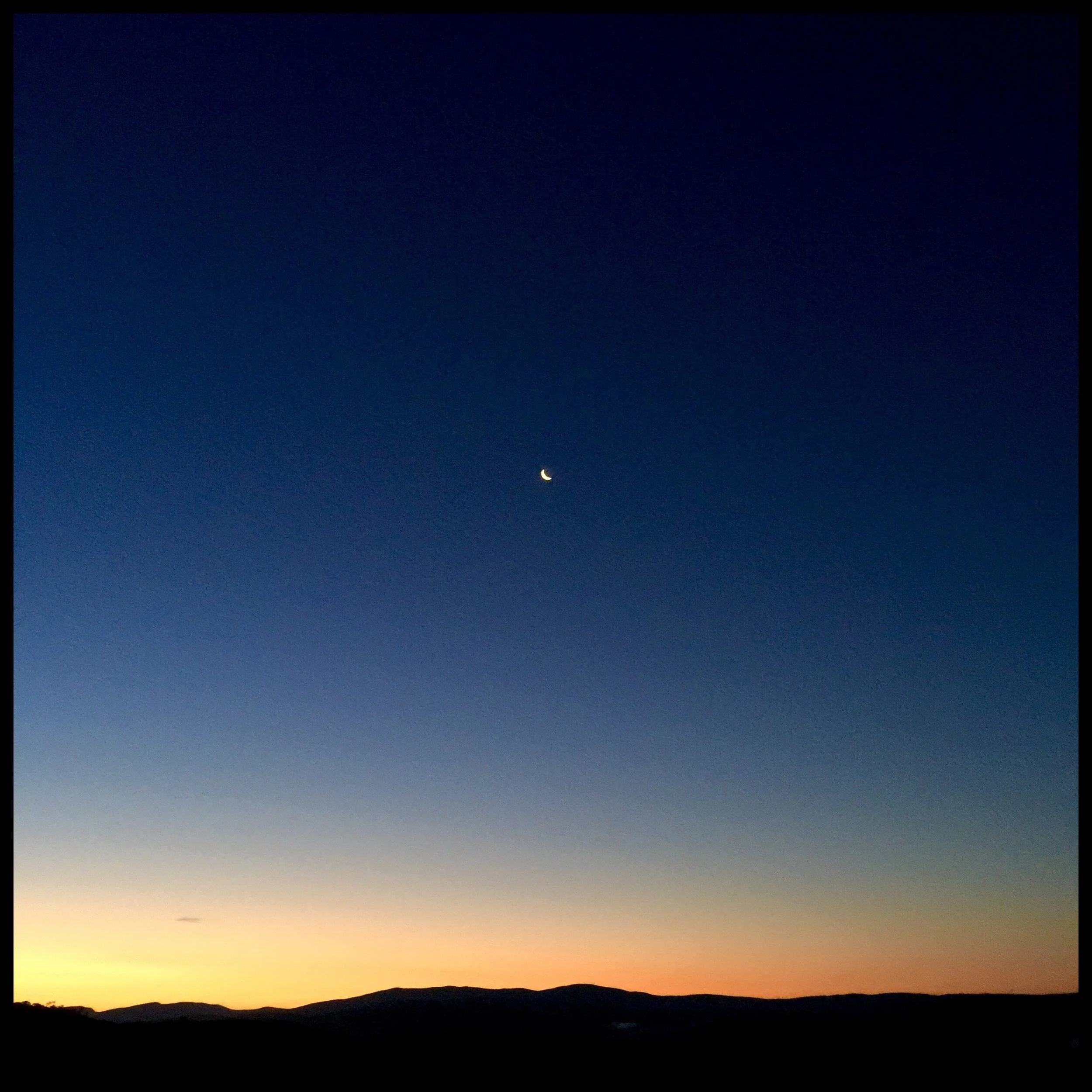 Crescent moon at dawn