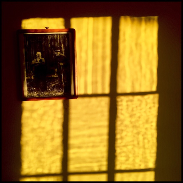 Glass ripple shadows at sunrise