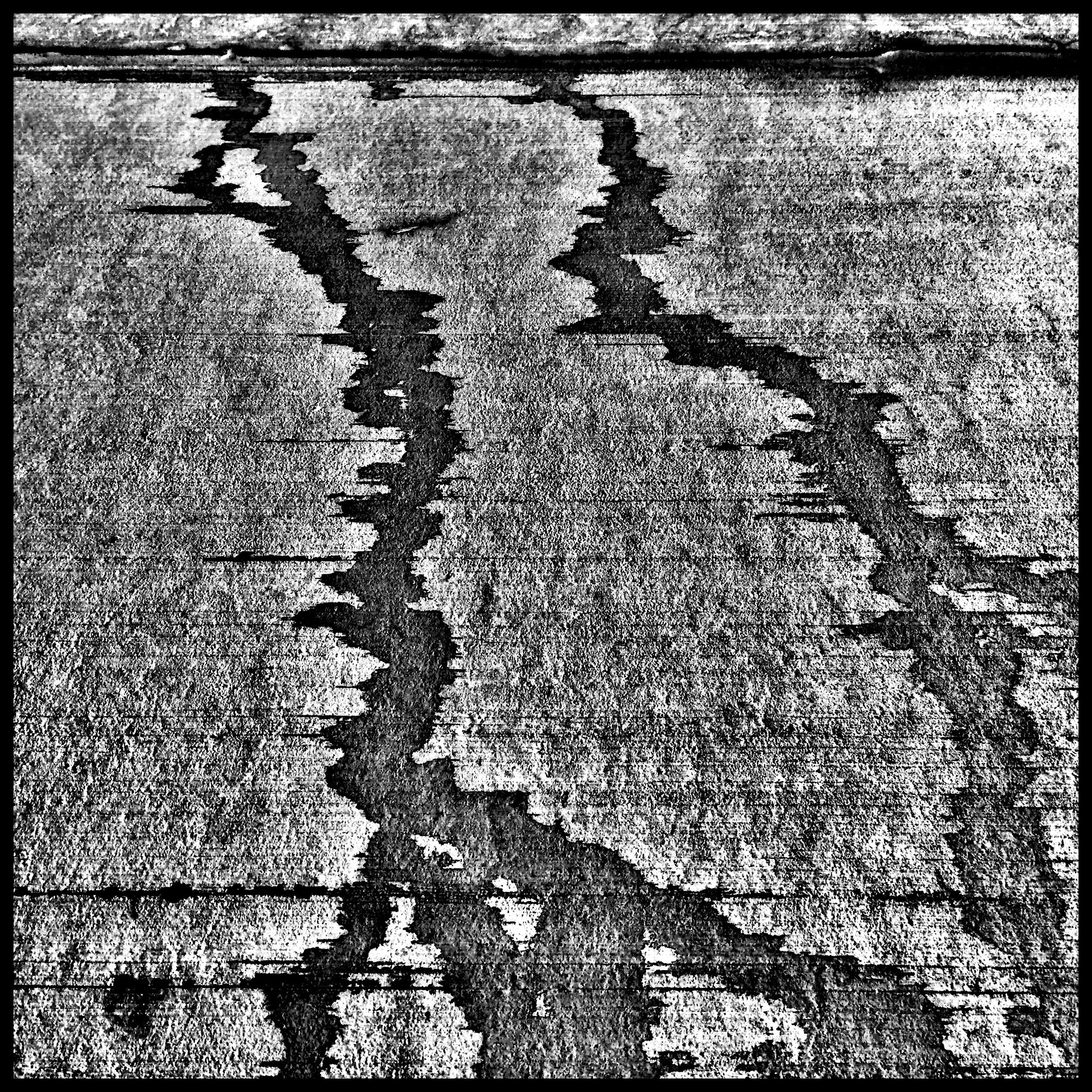 Spill traces on sloped brushed concrete