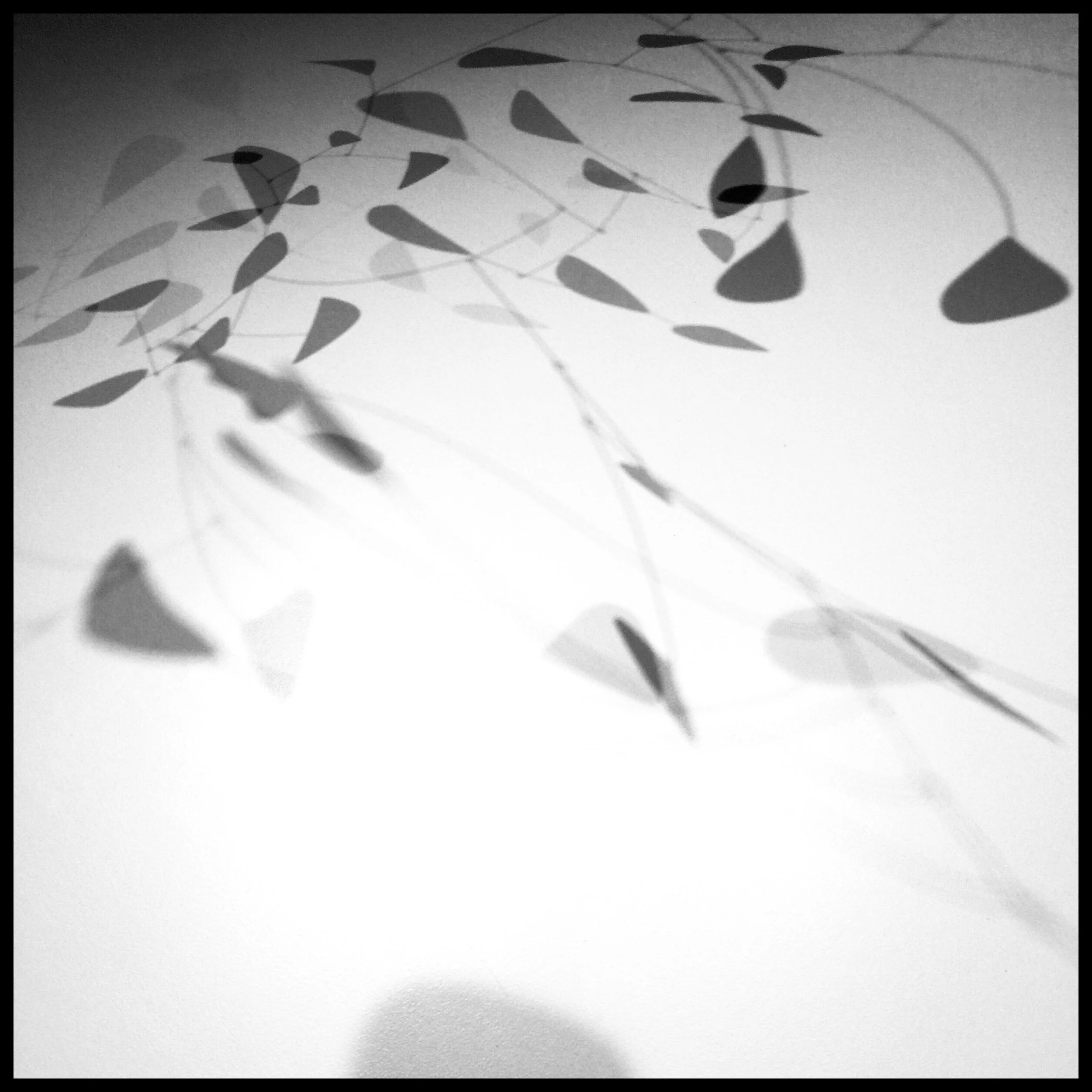 Shadows beneath a Calder hanging mobile