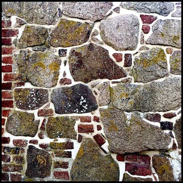 Medieval castle wall ruin detail 