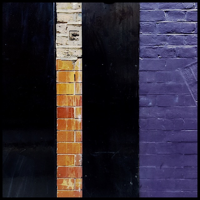 Brick wall detail in four parts