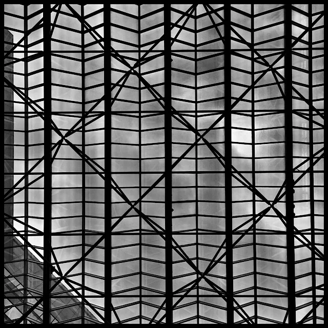 Glass roof, cloud cover 