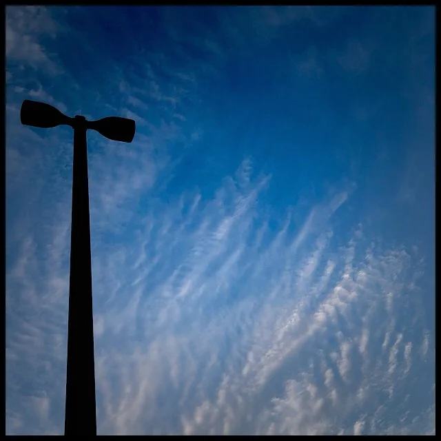 Parking lot, but evening sky