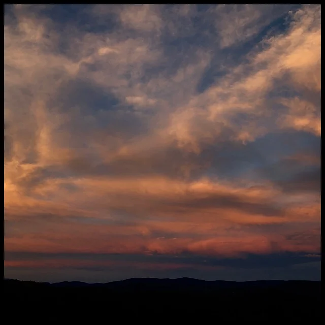 Mountain horizon evening twilight