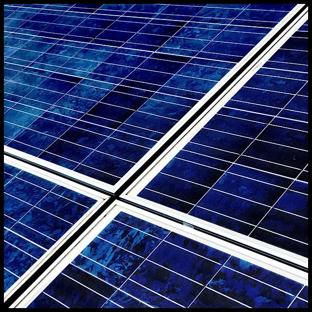 Solar grid of grids, diagonal detail