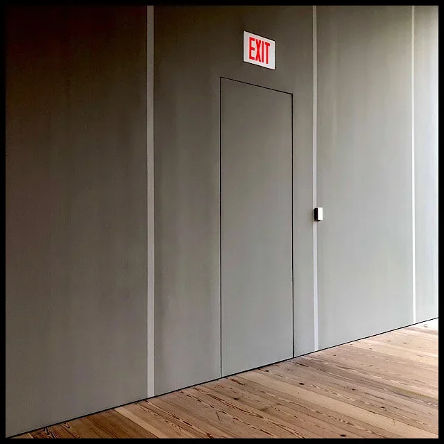 Exit in afternoon light