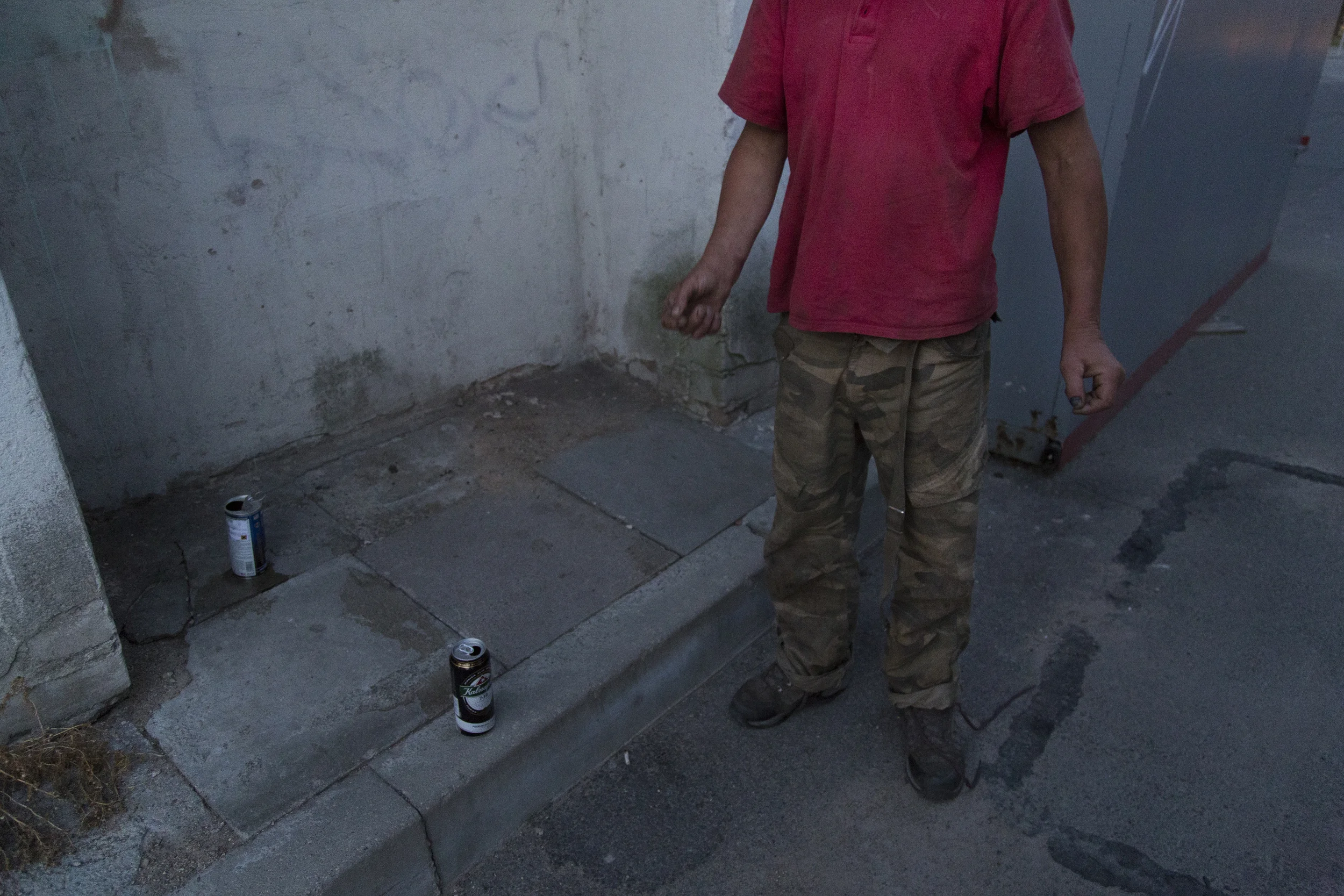 Police responded to a call regarding a man lying in the street with alcohol. "I don't know how he got here, he's miles from home. It's best if he sleeps at the station instead of here. When he wakes up, he'll be closer to home," said the police officer.