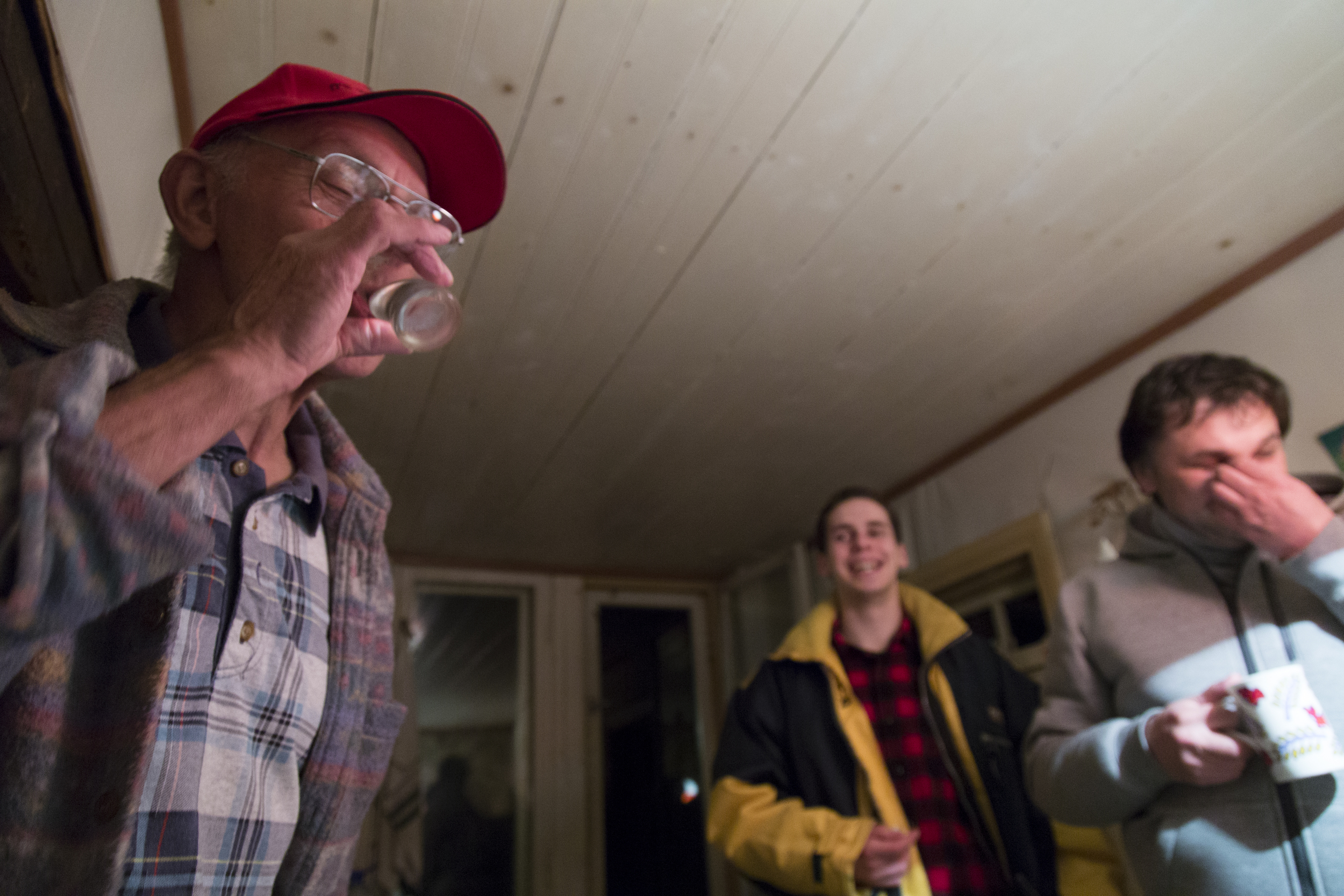 My grandfather takes turns drinking a shot of vodka with my cousin and uncle. Alcohol is consumed as beer during dinner, champagne during name days, and as shots of vodka when guests come to visit. My father, an alcoholic, is constantly exposed to this.