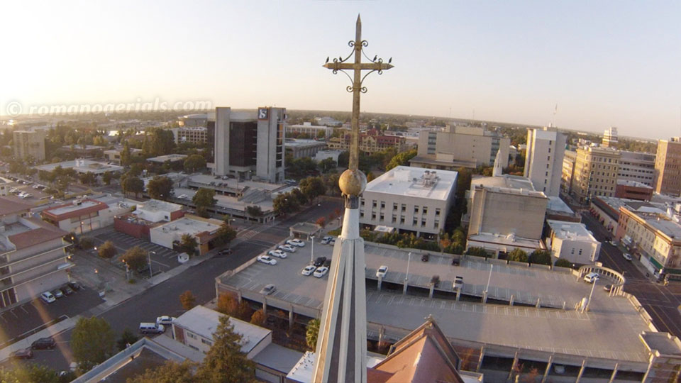 Tallest Cross above Downtown Stockton