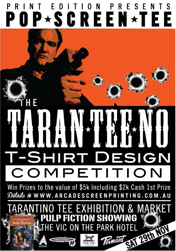 A Tarantino Inspired T-Shirt Design & Print Competition & Exhibition