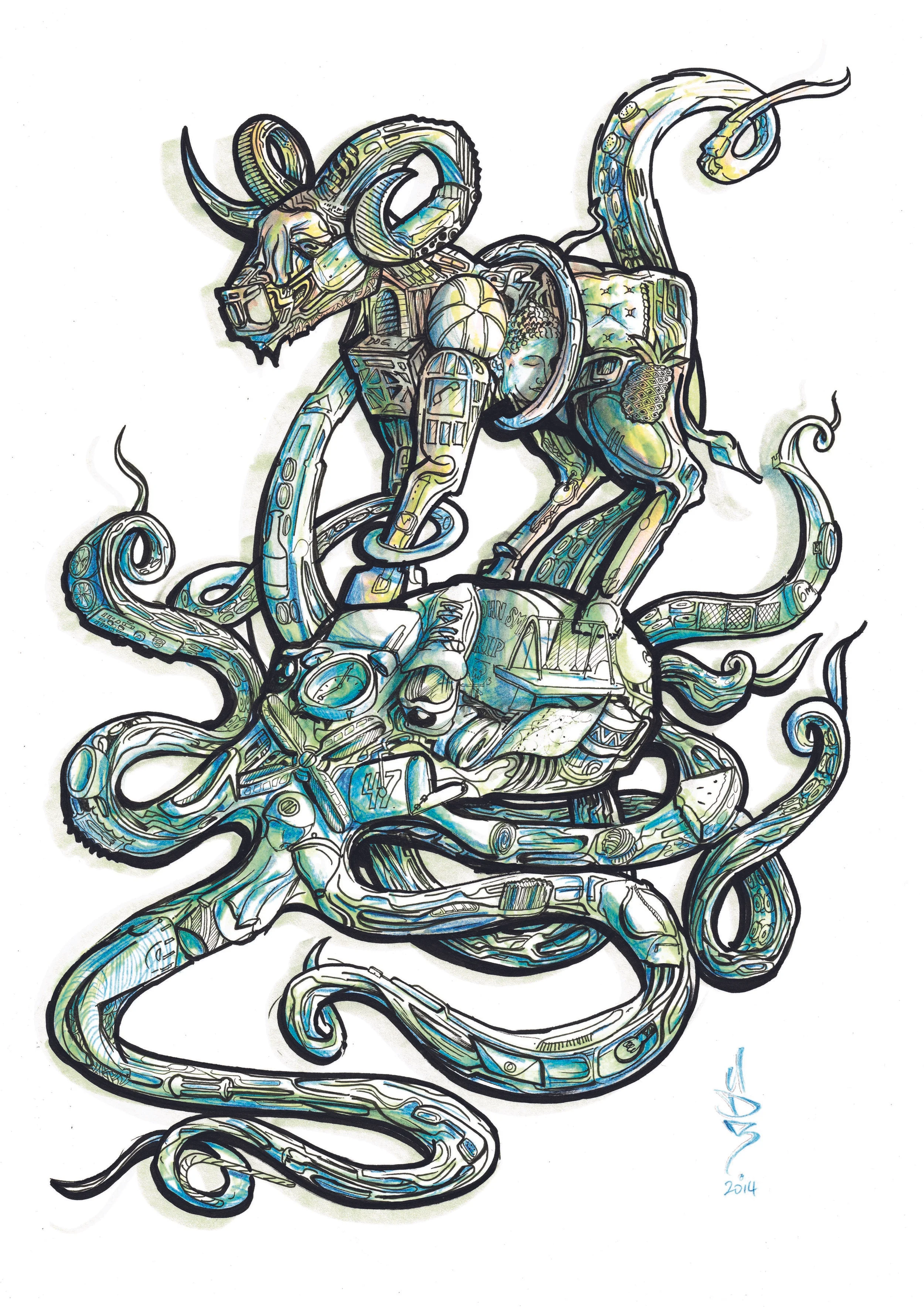 octopus-goat-treasure-island-sam-shennan-ud3-artist-sydney-illustrator-illustration-design-hunt-3.jpg
