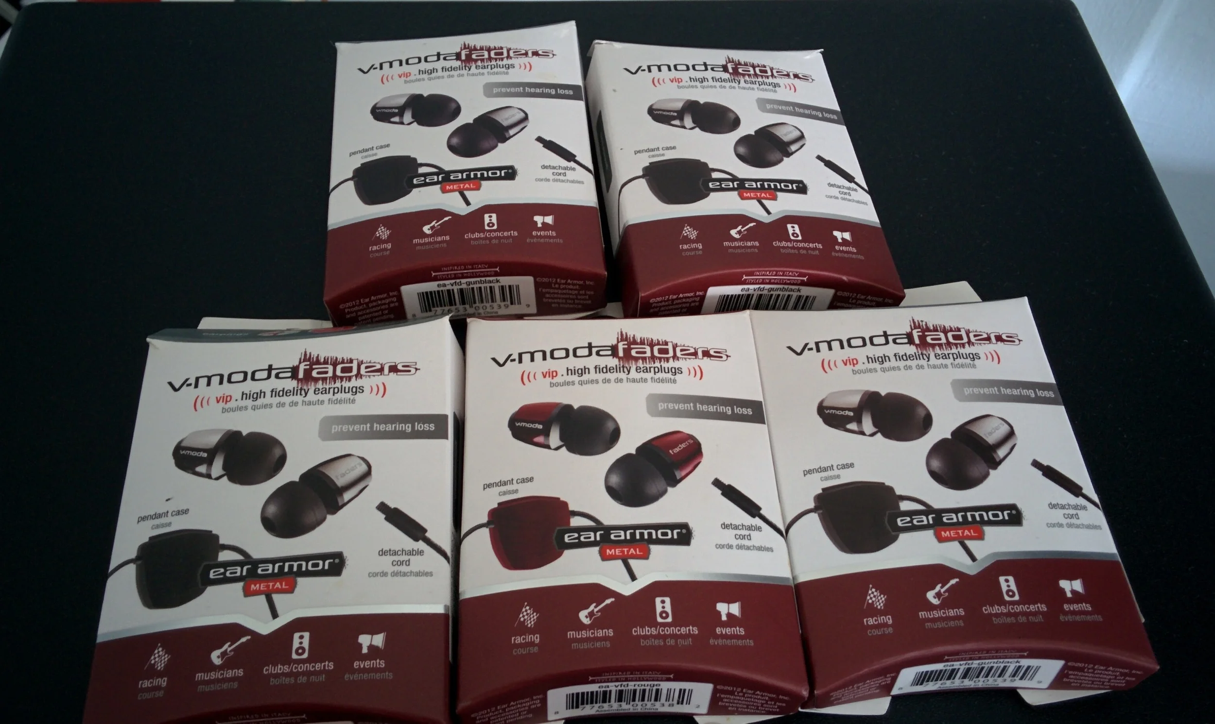 The various V-Moda Faders VIP I owned throughout the years