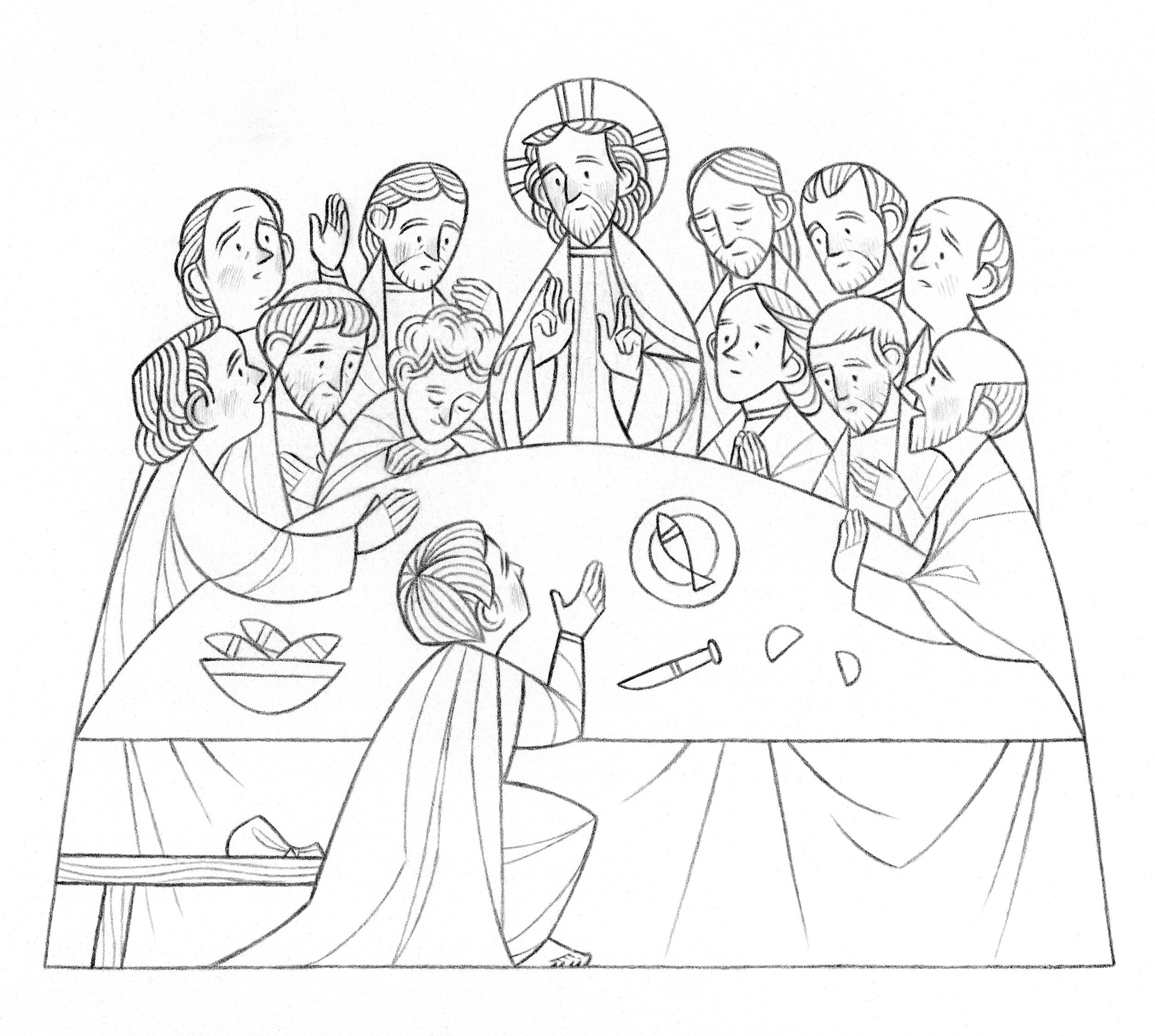 01_AY-PE_Bath Abbey_Bath Old English Gospels Interactive_The Last Supper Illustration_02.jpg