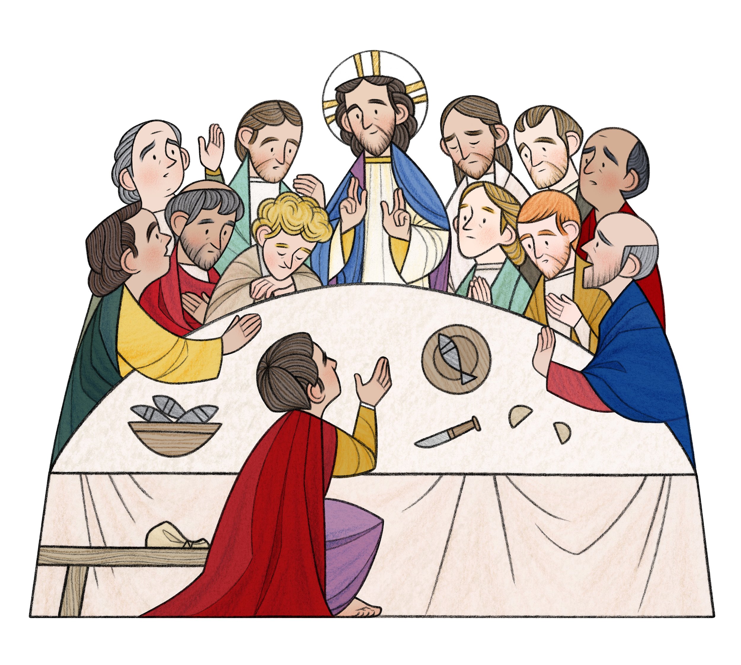01_AY-PE_Bath Abbey_Bath Old English Gospels Interactive_The Last Supper Illustration_01.jpg