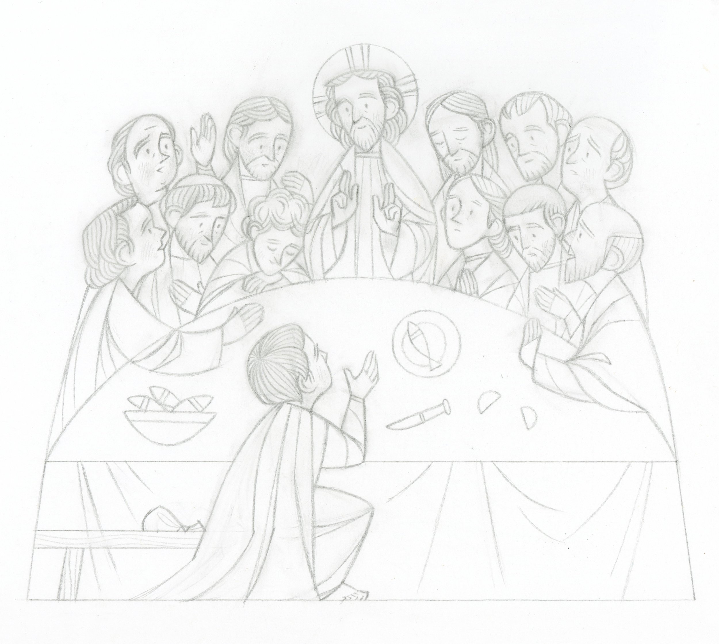 01_AY-PE_Bath Abbey_Bath Old English Gospels Interactive_The Last Supper Illustration_03.jpg