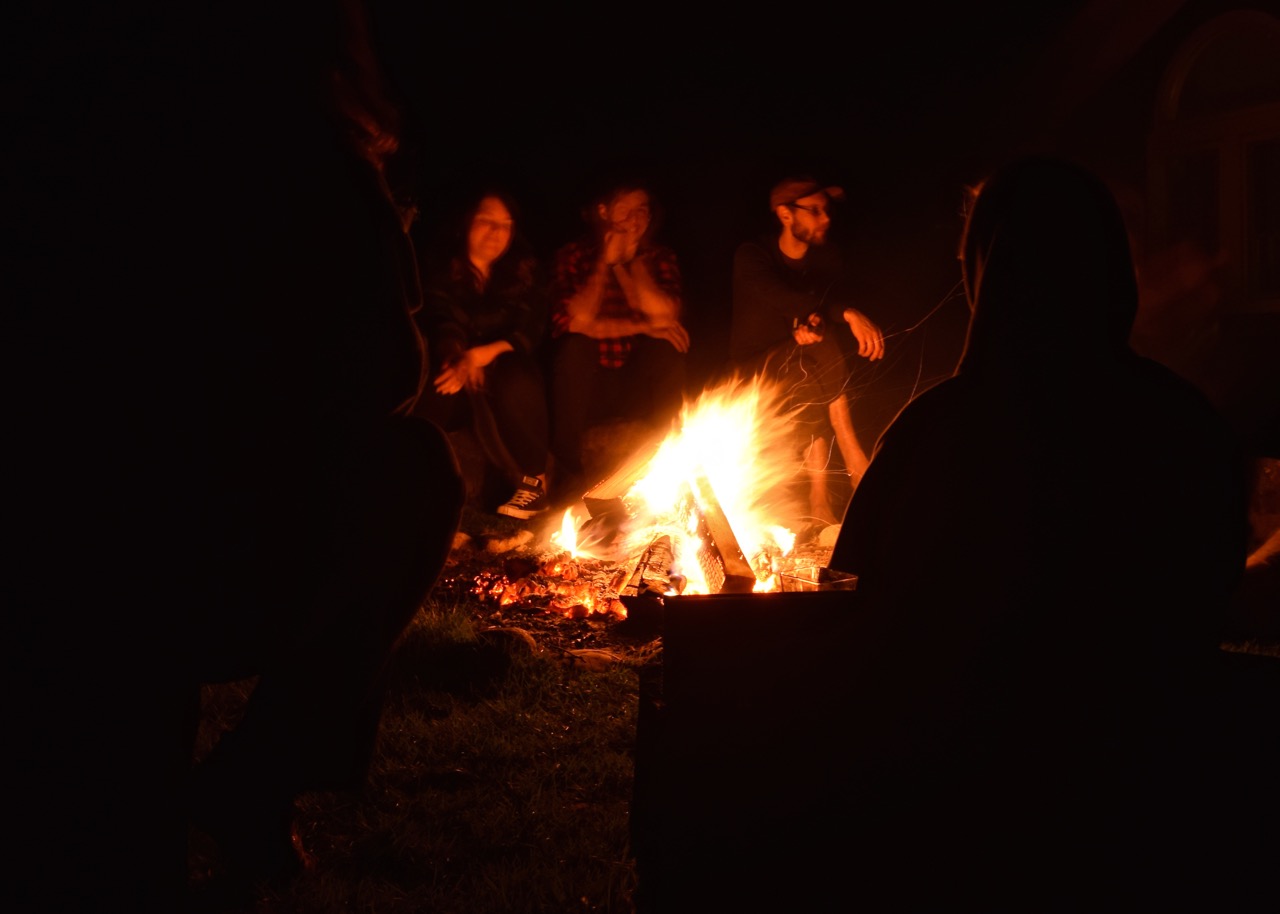 Sometimes friends and a fire is all you need.
