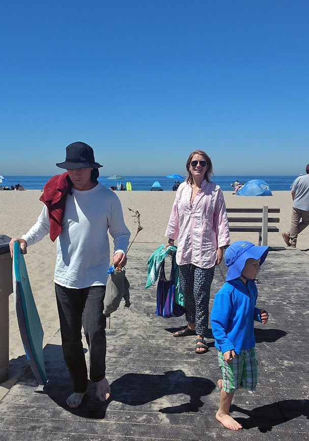 Uncle Van and Renny at Santa Monica beach