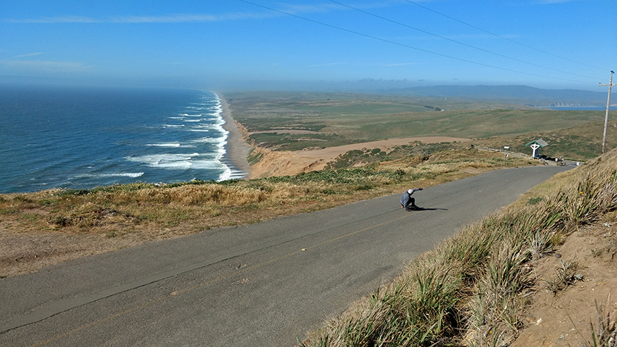 getting a run in at Point Reyes