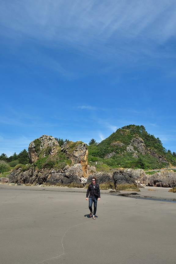 Coolest driftwood fort at Harris Beach