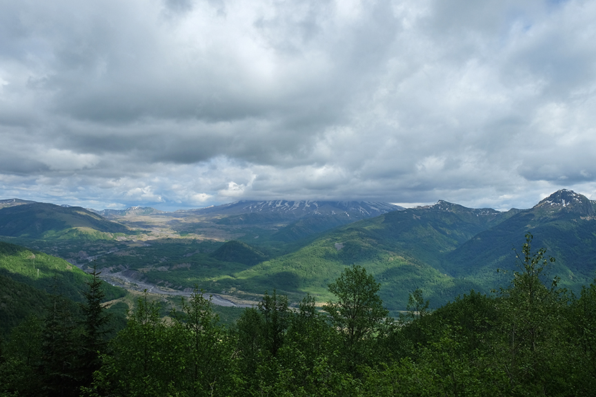  Mt. Saint Helens (behind the clouds) 