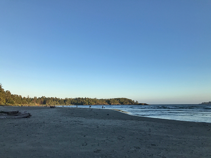 view over MacKenzie beach from Bella Pacifica campgrounds