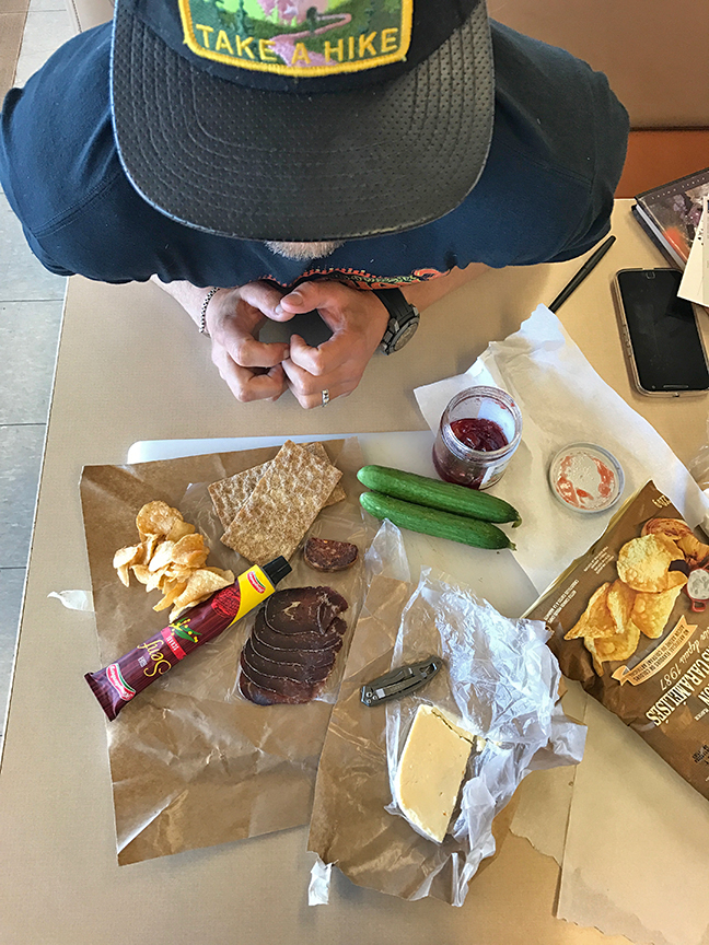 snacks on the ferry