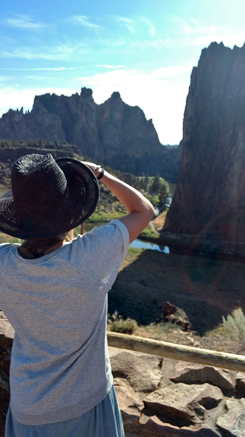 stopping at Smith Rock State Park on the way back to Hood River area