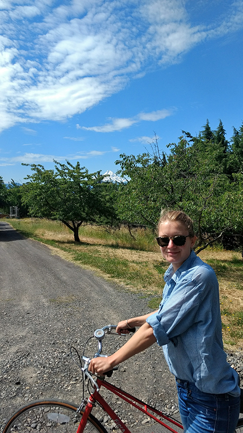 Biking into White Salmon, WA