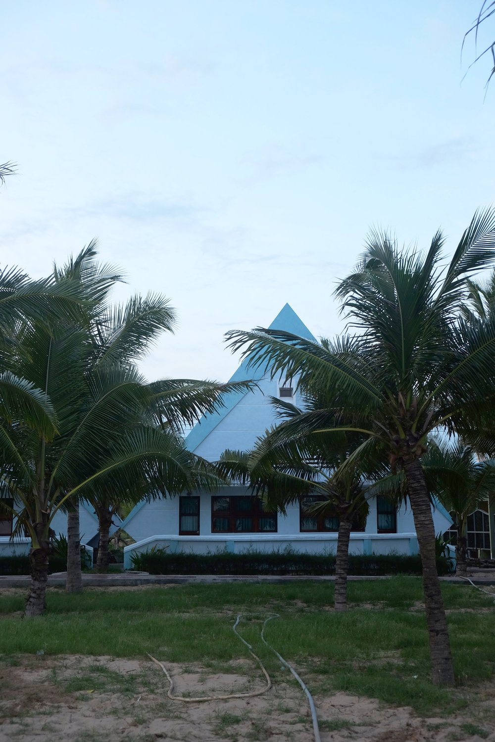 Funky beach architecture in Ninh Chu Beach