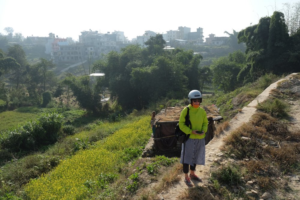 Road to the Adhikari house