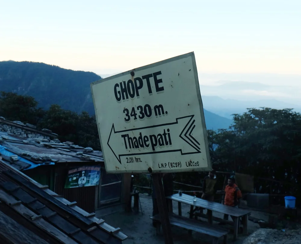 The view from Ghopte