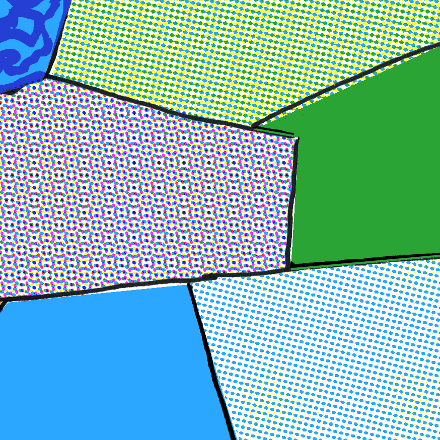 Detail of composited halftone pattern