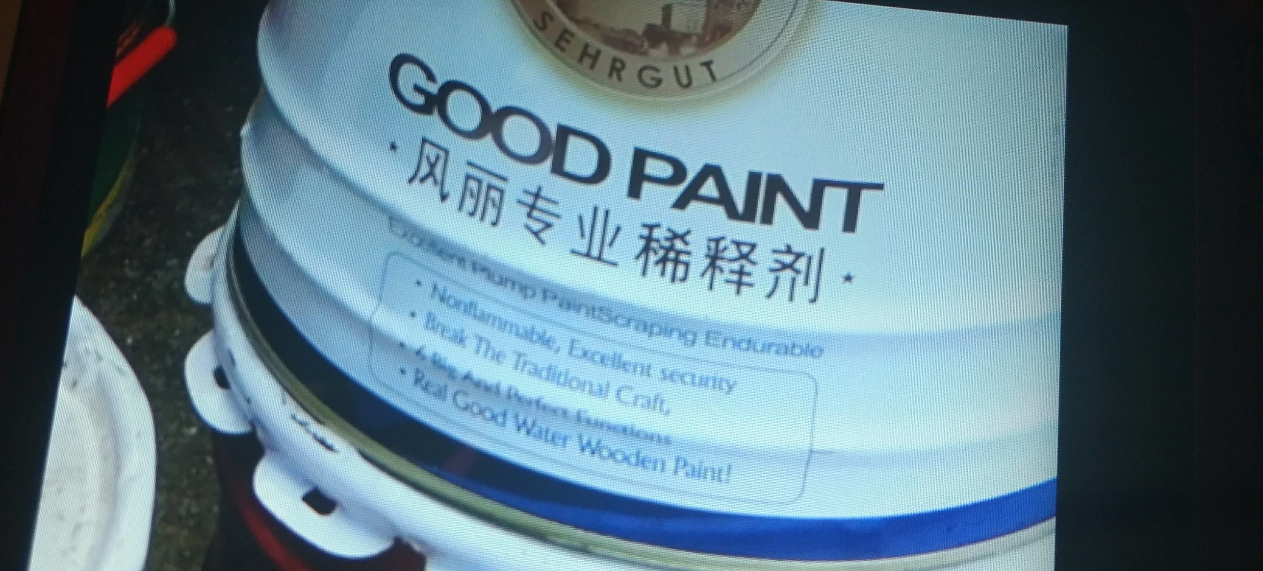 This bucket contained turpentine NOT paint