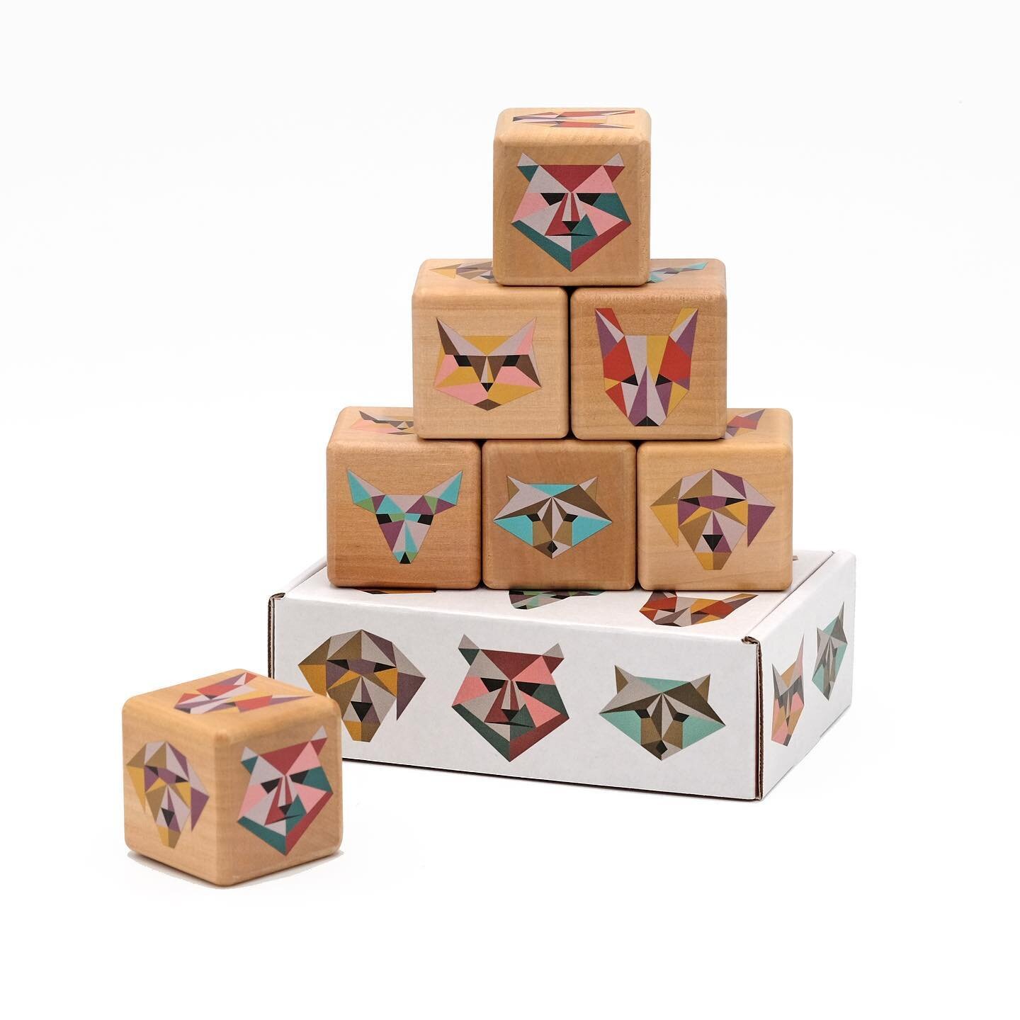 Blockheads are up for sale! Tiny critters with big ideas, shop this post or link in bio to the website. Two inch basswood blocks with durable and vibrant UV cured inks. Six different fun faces in a recyclable box. #blockheads #tinycritters #childrens