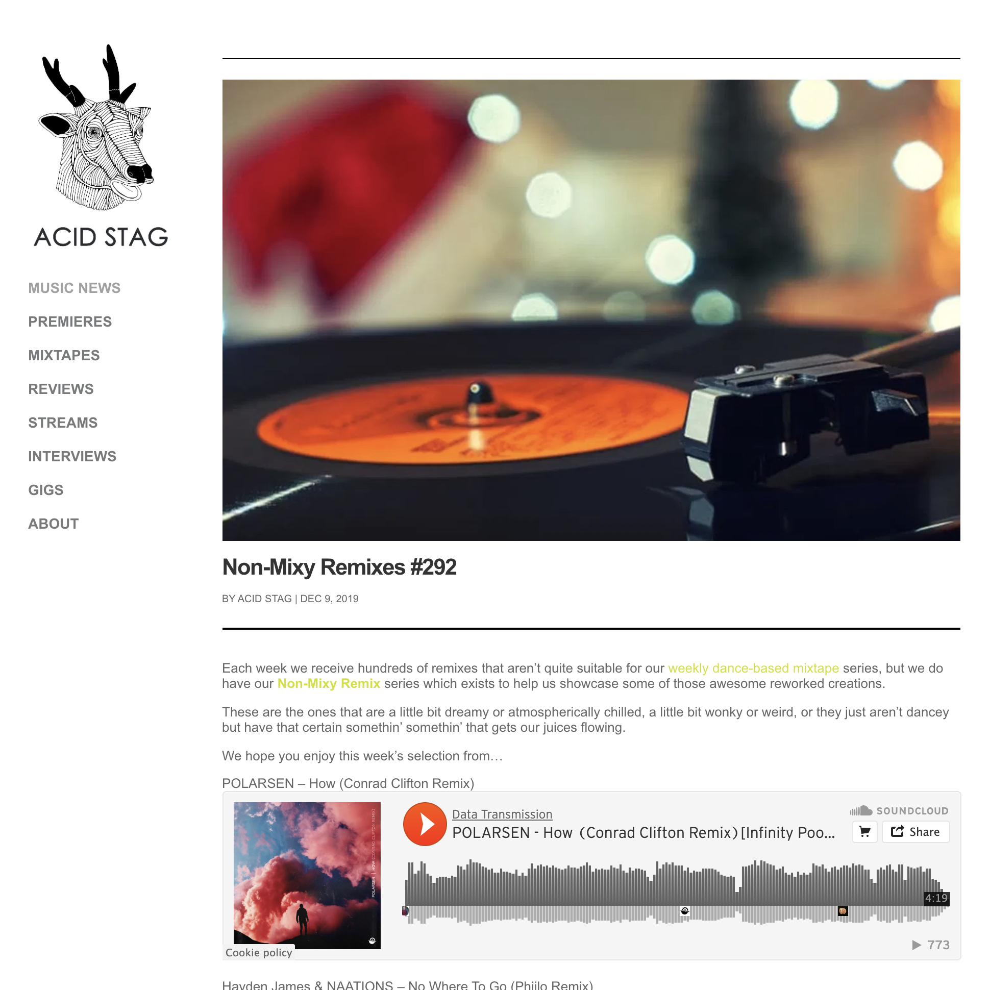 ACID STAG features POLARSEN & Conrad Clifton in Non-Mixy Remixes